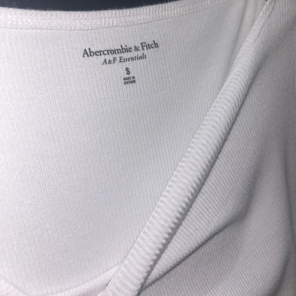 Abercrombie & Fitch Classic White Ribbed Soft Tank Top A&F Essentials - Picture 2 of 3